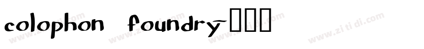 colophon foundry字体转换